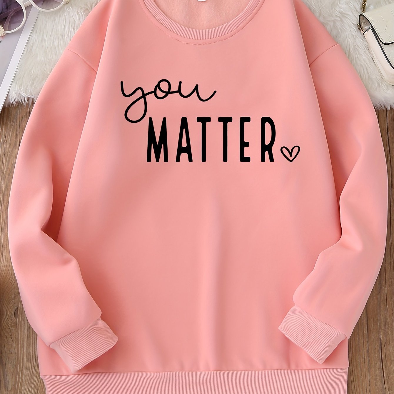 You Matter Women's Christian Pullover Sweatshirt claimedbygoddesigns