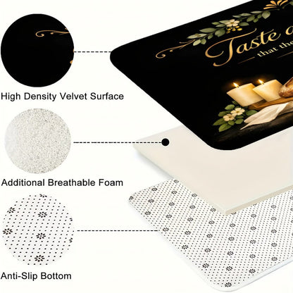 Taste And See That The Lord Is Good Christian Kitchen Mat