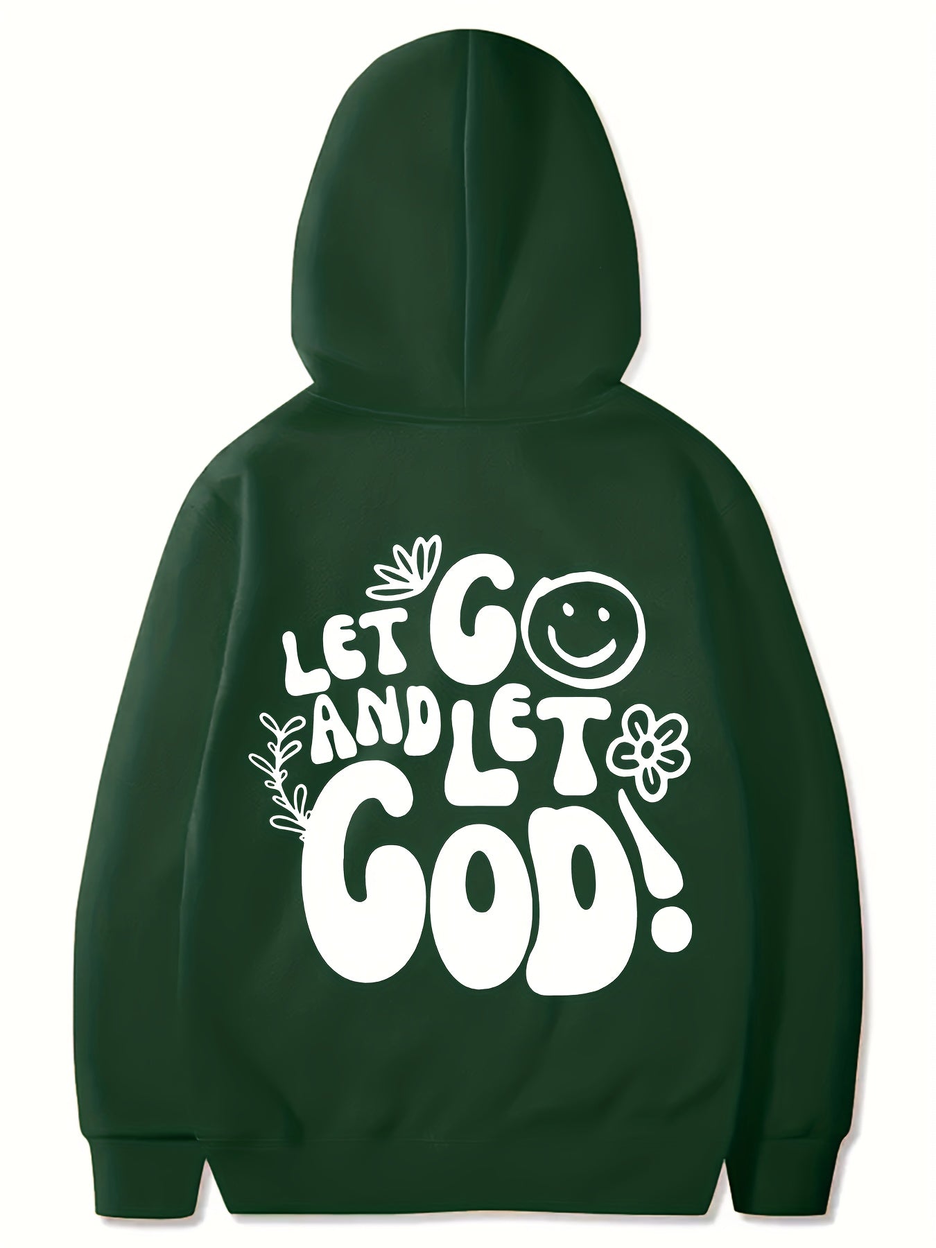 Let Go & Let God Youth Christian Pullover Hooded Sweatshirt claimedbygoddesigns