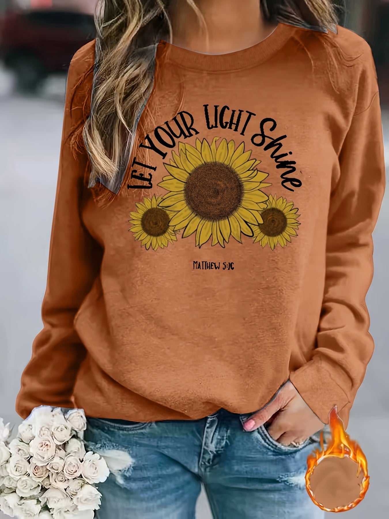 Matthew 5:16 Let Your Light Shine Women's Christian Pullover Sweatshirt claimedbygoddesigns