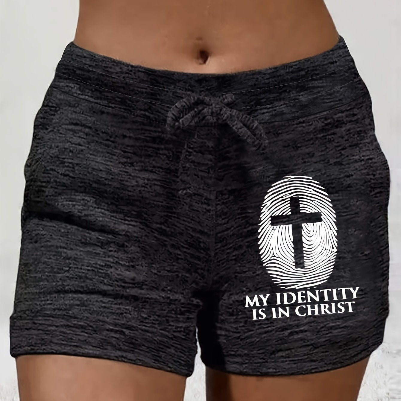 My Identity Is In Christ Women's Christian Shorts claimedbygoddesigns