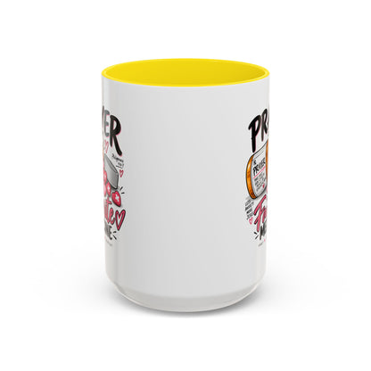 Prayer Is My Favorite Medicine Accent Coffee Mug – Inspirational Religious Gift