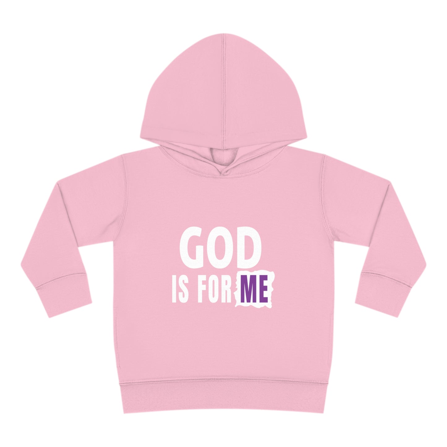 God Is For Me Christian Toddler Pullover Fleece Hoodie Printify