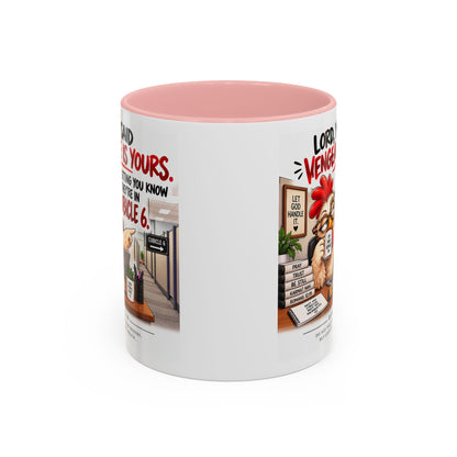Christian Coffee Mug — “Lord, You Said Vengeance Is Yours” Funny Office Cubicle Prayer Gift