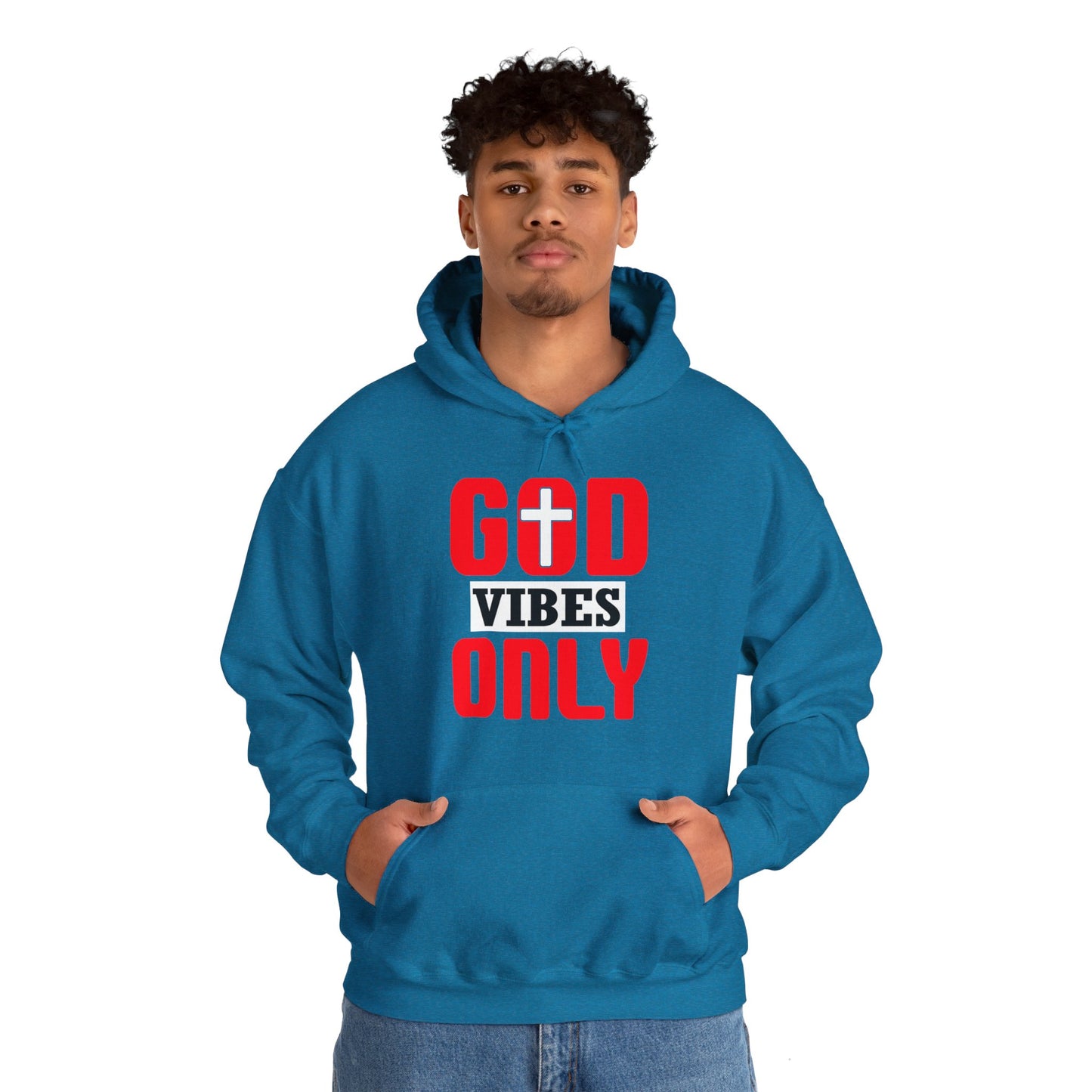 God Vibes Only Unisex Christian Hooded Pullover Sweatshirt