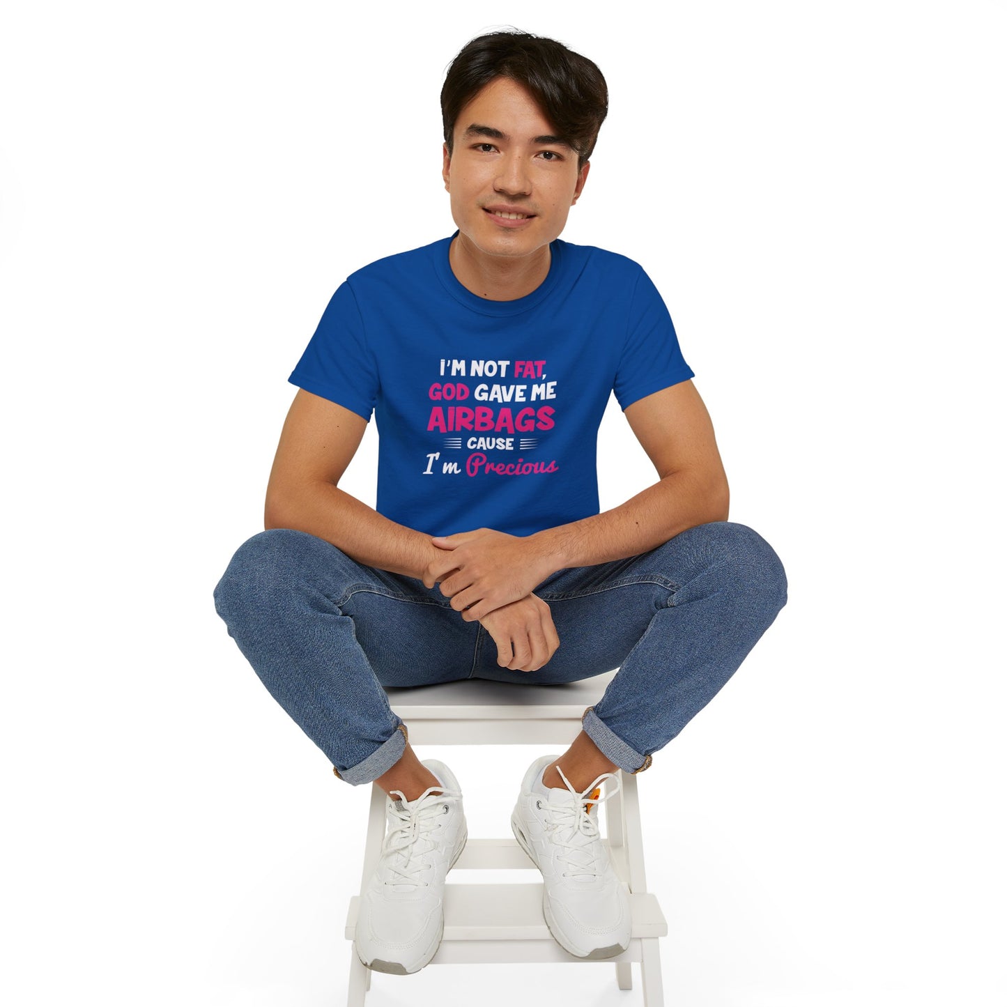 I'M NOT FAT GOD GAVE ME AIRBAGS 'CAUSE IM PRECIOUS FUNNY Unisex Christian Ultra Cotton Tee Printify