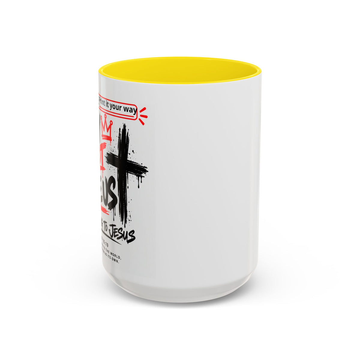 They Not Like Us, We Belong to Jesus Personalized Christian Coffee Mug — Called by Name Accent Mug (15oz)