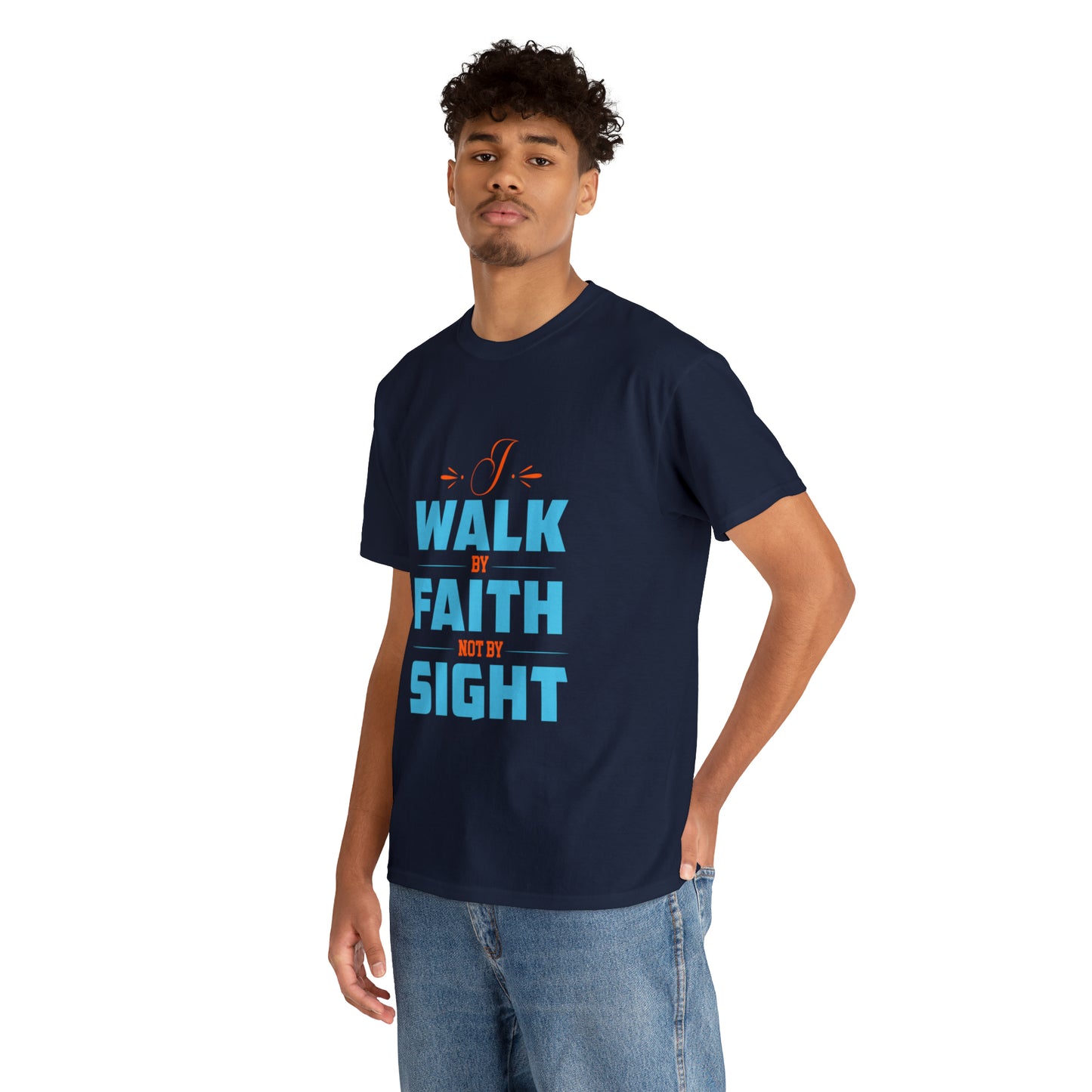 I Walk By Faith & Not By Sight Unisex Heavy Cotton Tee