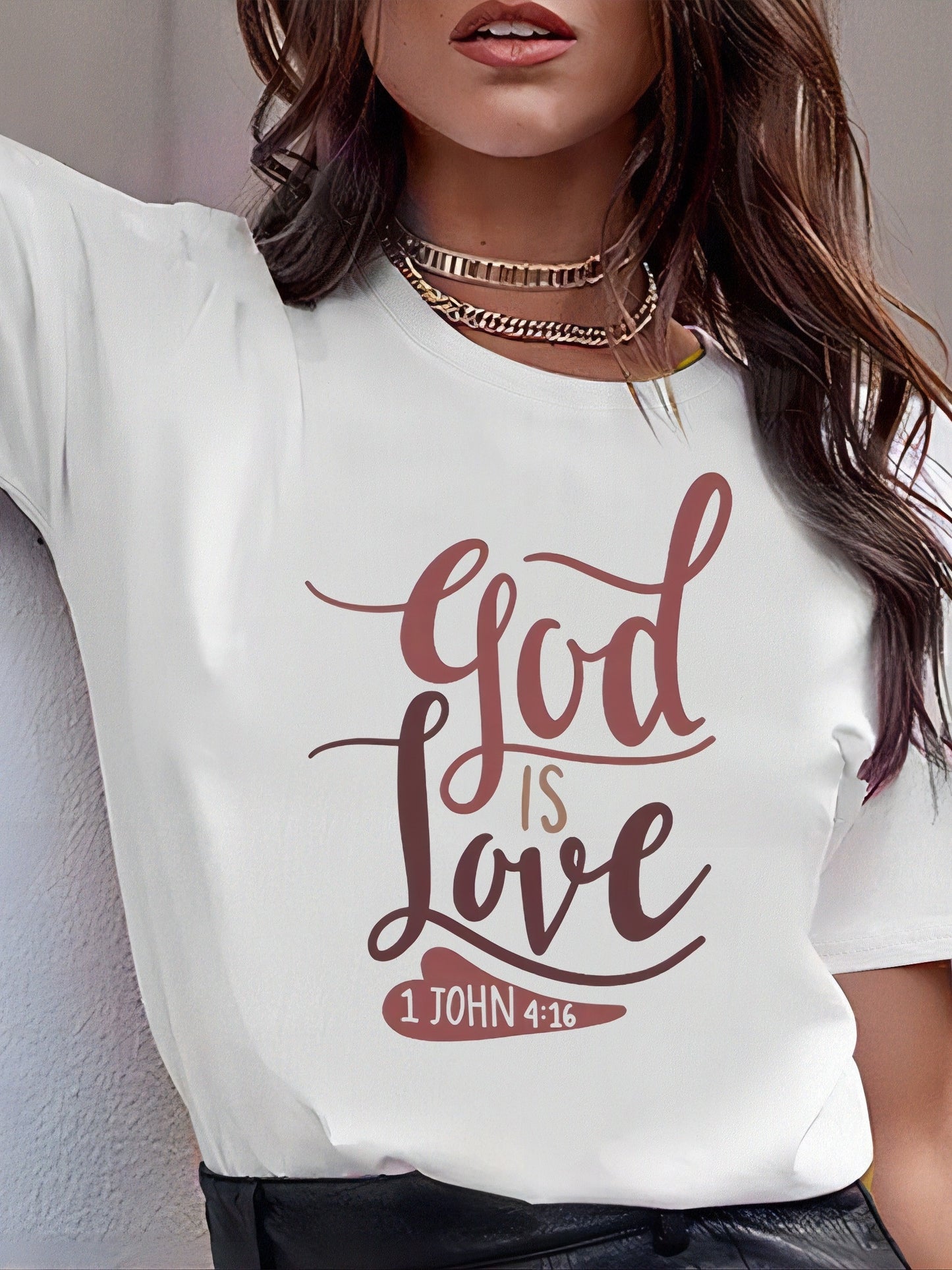 God Is Love Women's Christian T-shirt claimedbygoddesigns