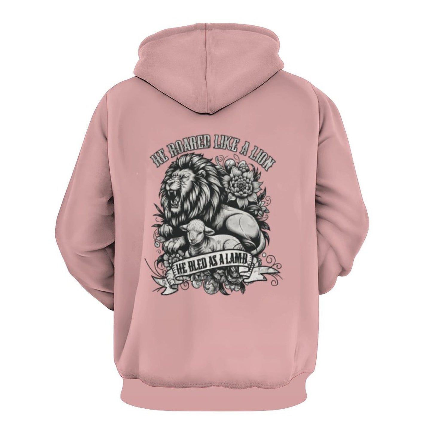 Jesus He Roared Like A Lion But Bled As A Lamb Women's Christian Pullover Hooded Sweatshirt