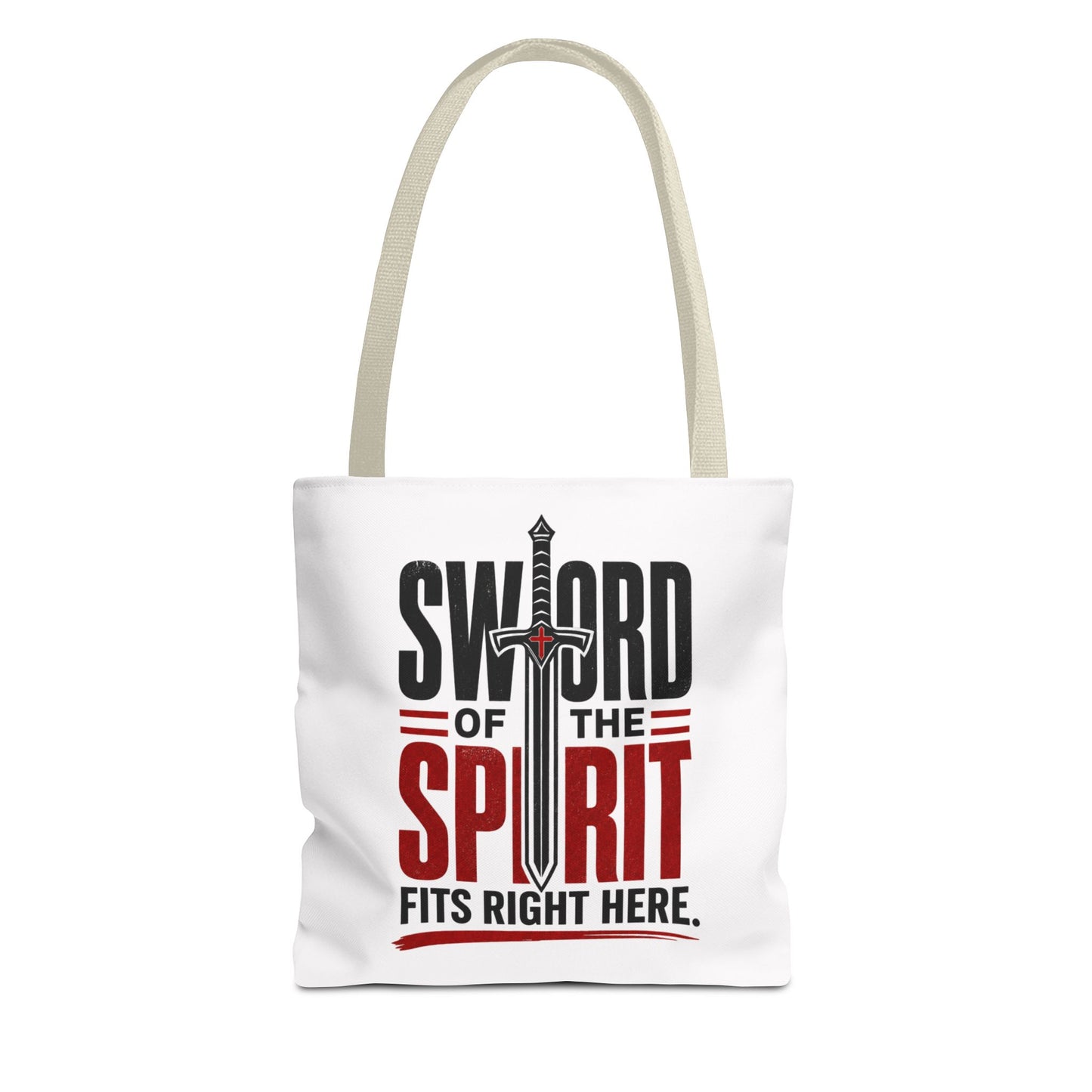 Sword of the Spirit Tote Bag — Christian Faith Inspirational Canvas Tote - ClaimedbyGodDesigns
