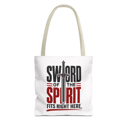 Sword of the Spirit Tote Bag — Christian Faith Inspirational Canvas Tote - ClaimedbyGodDesigns