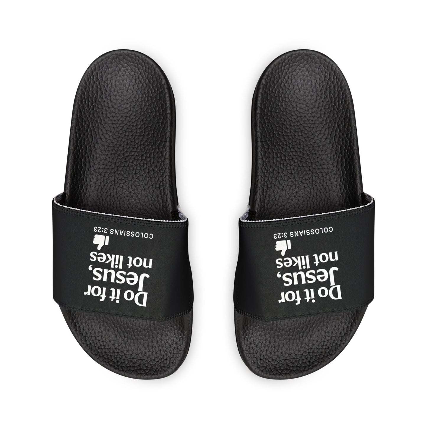 Faith - Inspired Men's Sandals, Casual Summer Footwear, Comfortable Slide Sandals, Religious Gift, Inspirational Sandals - ClaimedbyGodDesigns