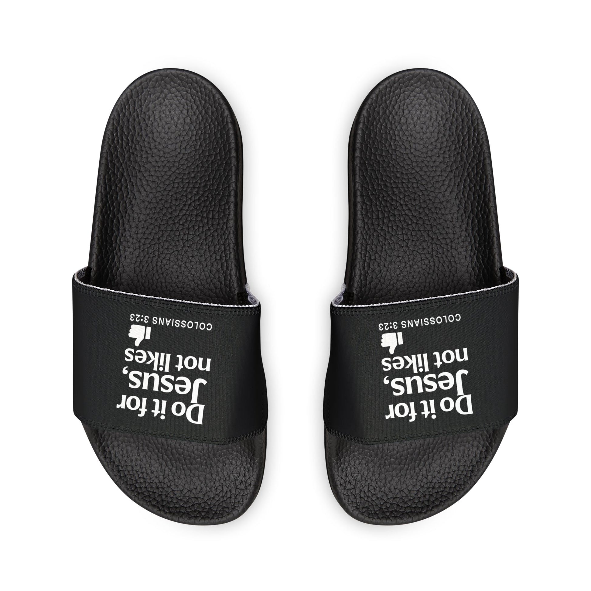 Faith - Inspired Men's Sandals, Casual Summer Footwear, Comfortable Slide Sandals, Religious Gift, Inspirational Sandals - ClaimedbyGodDesigns