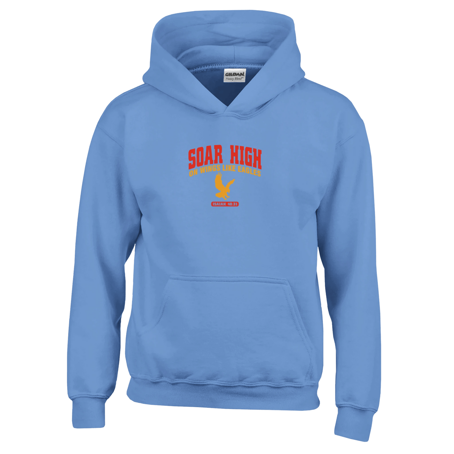 Soar High Youth Christian Pullover Hooded Sweatshirt - ClaimedbyGodDesigns