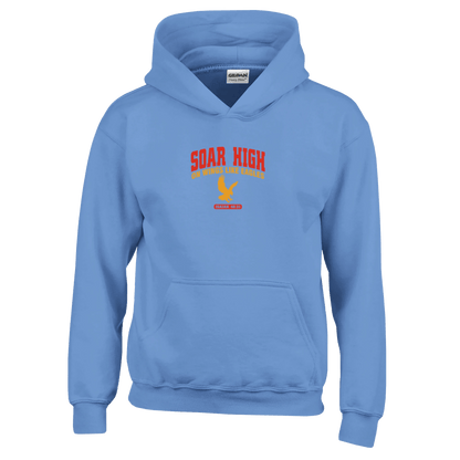 Soar High Youth Christian Pullover Hooded Sweatshirt - ClaimedbyGodDesigns