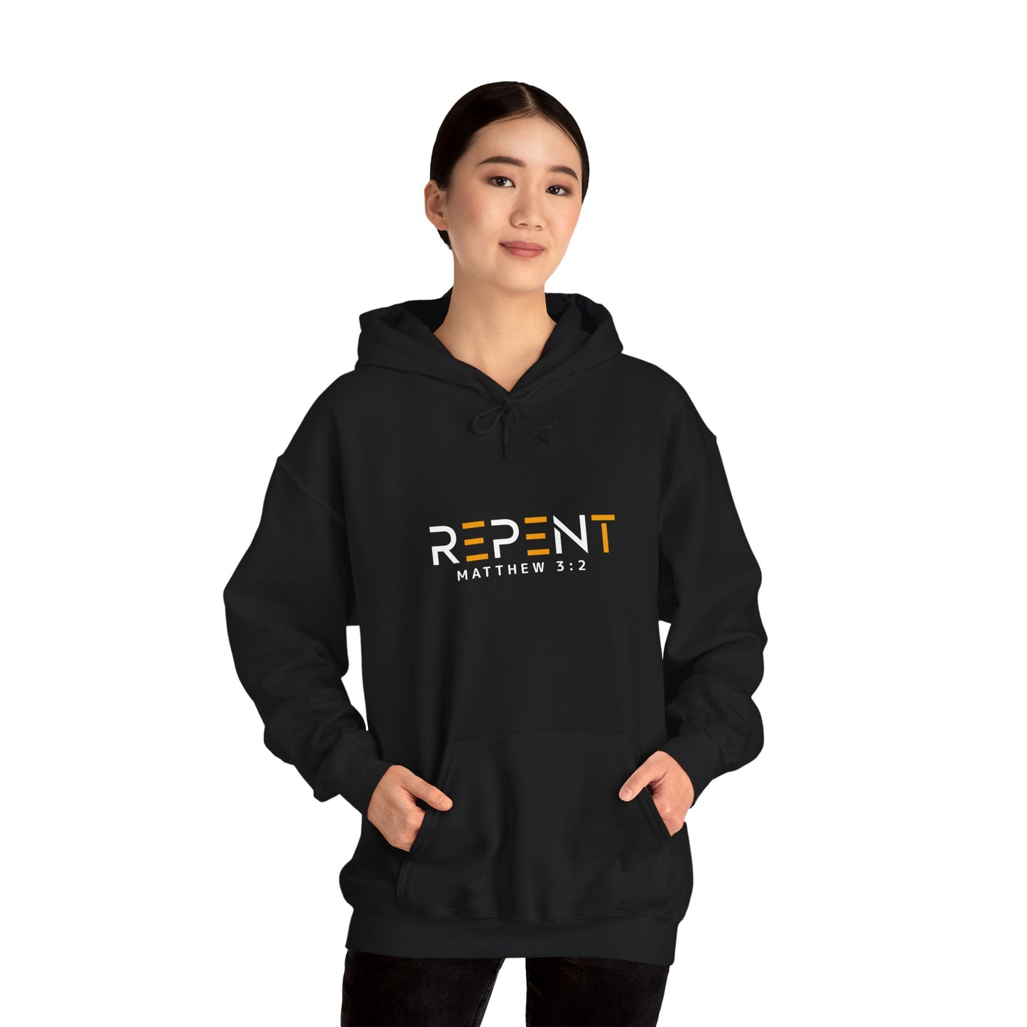 Repent Christian Unisex Hooded Pullover Sweatshirt