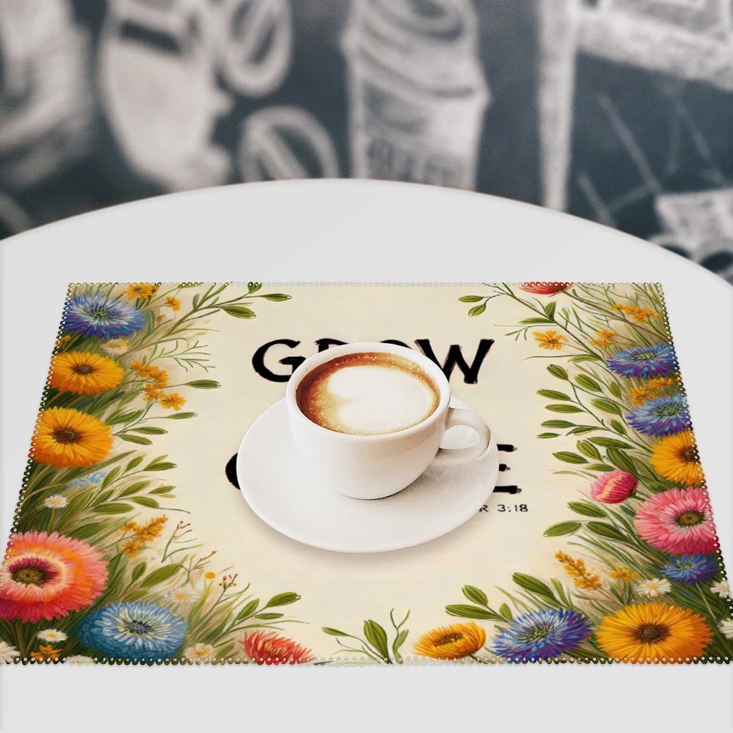 Grow In Grace Christian Table Placemat Set of 4