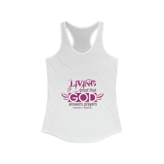 Living Proof That God Answers Prayers slim fit tank-top