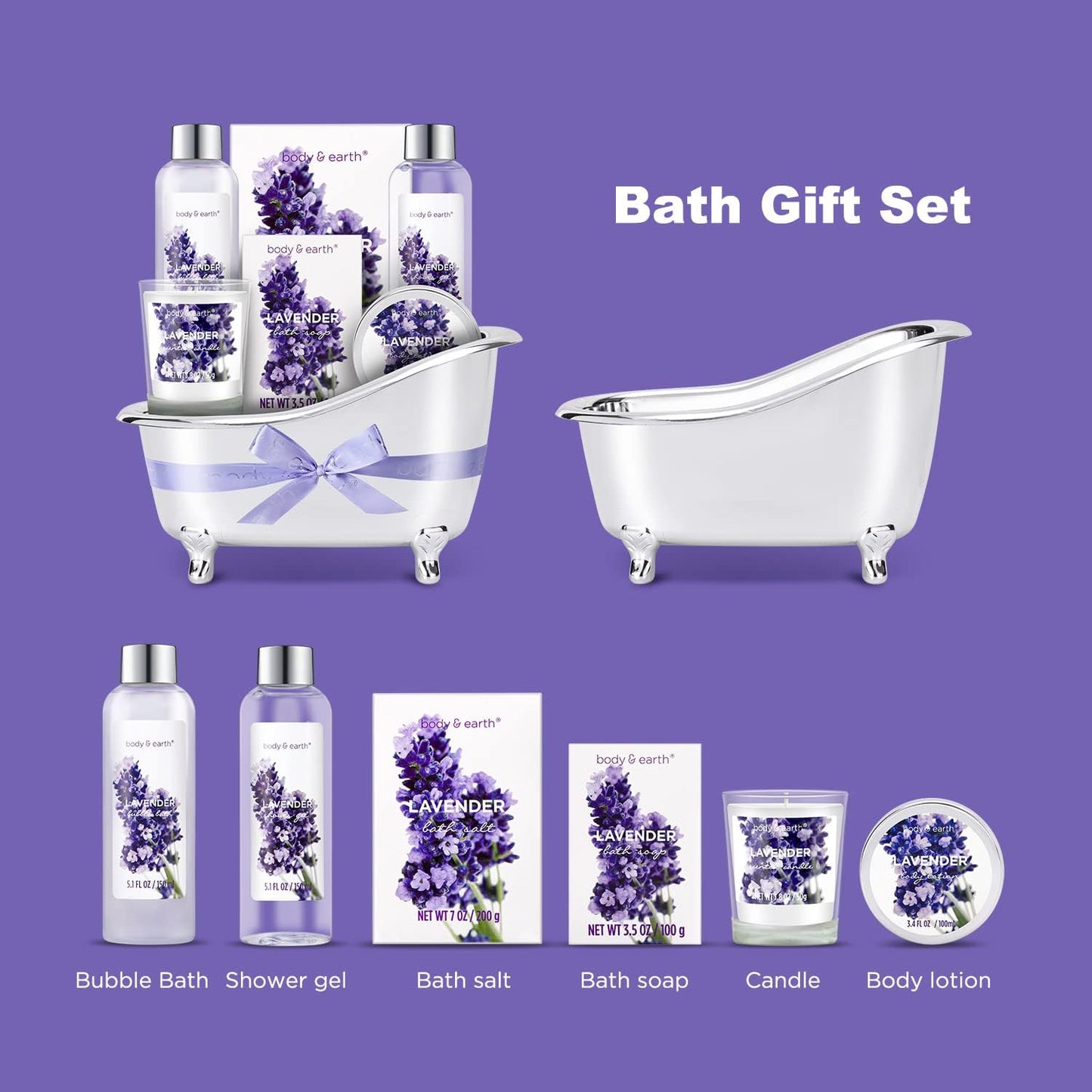 Lavender Bath Gift Set Christian Mother's Day Gift claimedbygoddesigns