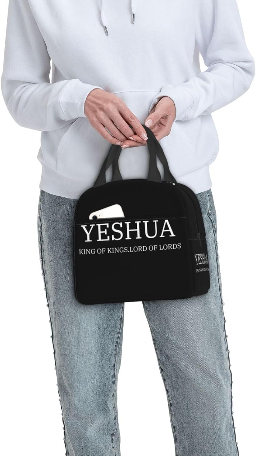 Yeshua King OF Kings Lord Of Lords Christian Lunch Bag claimedbygoddesigns