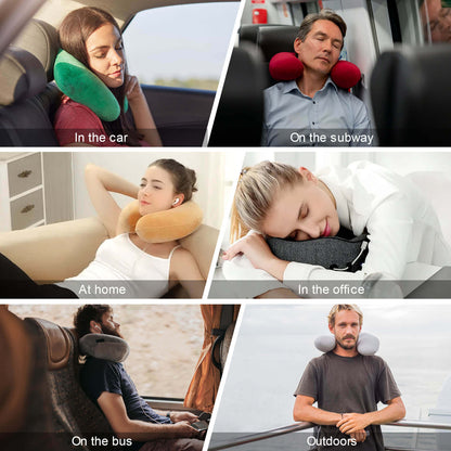 Bible Affirmations (flowered cross) Christian Neck Pillow for Restful Journeys