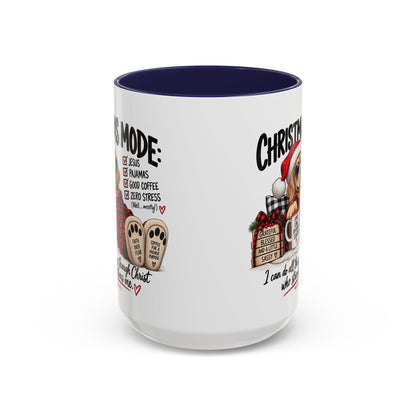 Christmas Mode: Jesus, Pajamas, Good Coffee Dog Coffee Mug