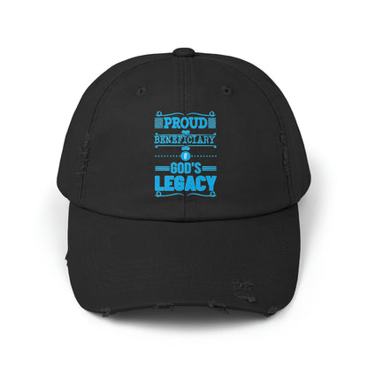 Proud Beneficiary Of God's Legacy Unisex Christian Distressed Hat Printify