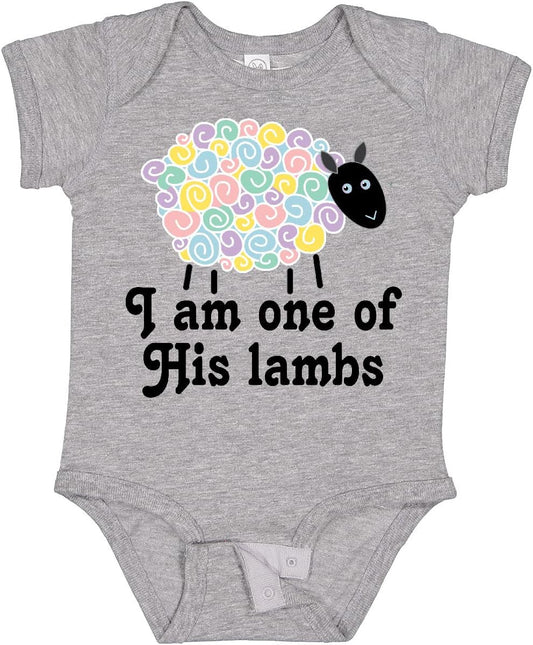 I Am One Of His Lambs Christian Baby Onesie claimedbygoddesigns