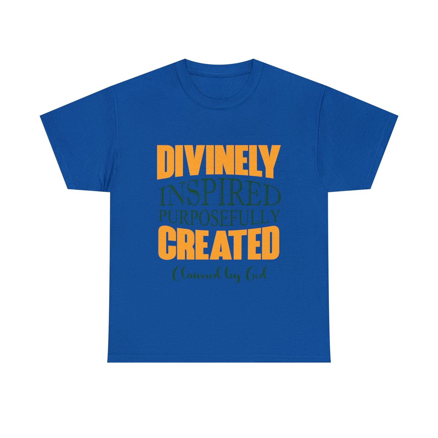 Divinely Inspired Purposefully Created Unisex Heavy Cotton Tee