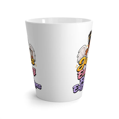 Latte Mug — "Jesus Be Editing My Face Expressions" Inspirational Christian Coffee Cup - ClaimedbyGodDesigns