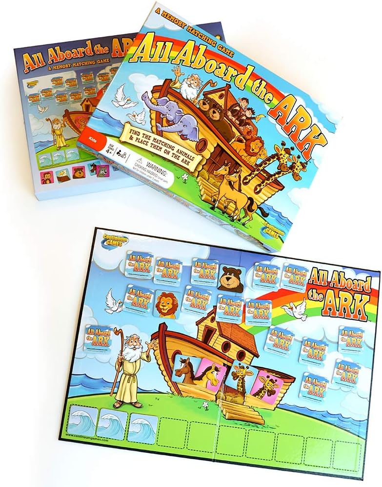All Aboard the Ark Board and Matching Christian Game - Kids Ages 4 and Up claimedbygoddesigns