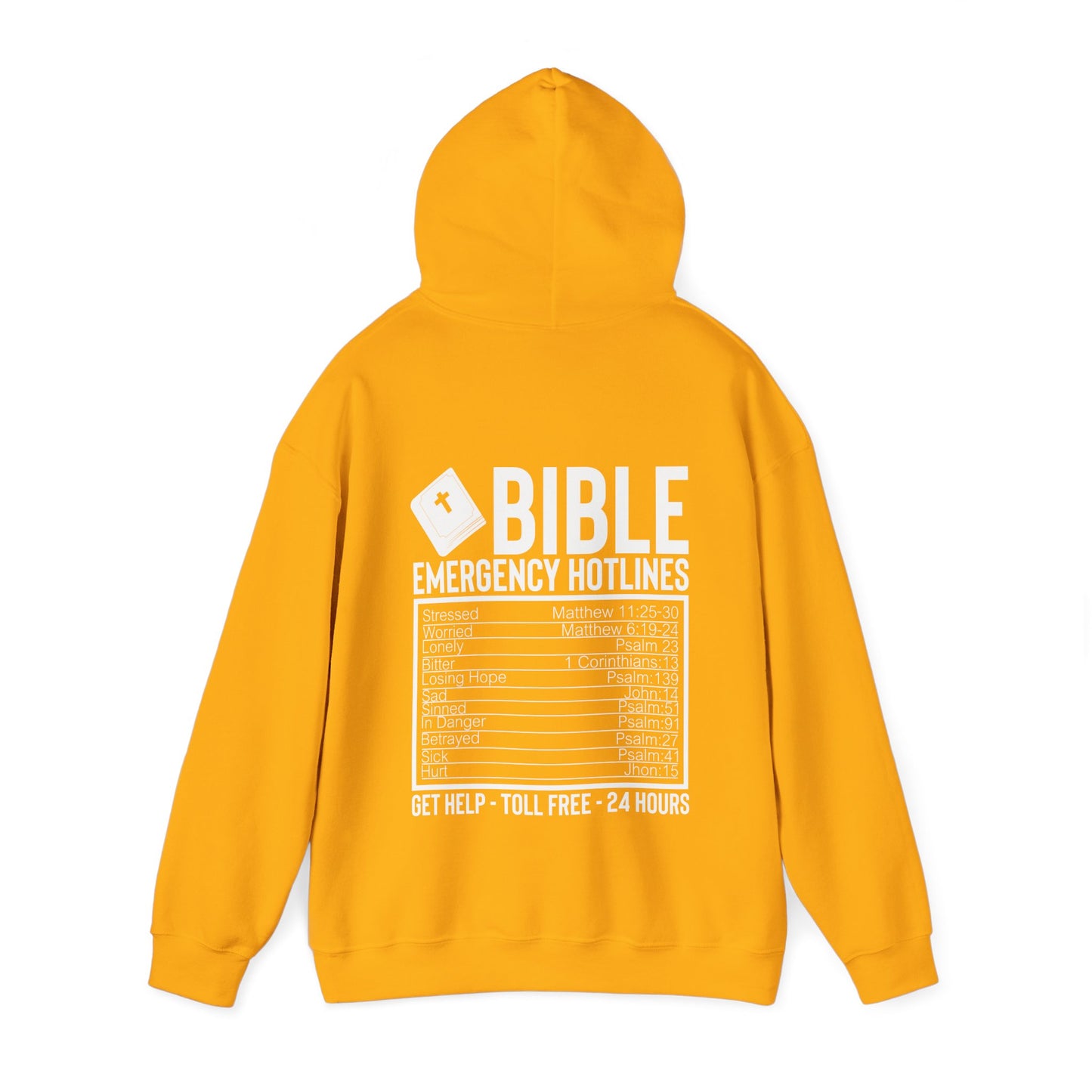 Jesus Is Calling And I Must Go Bible Emergency Numbers Funny  Unisex Christian Hooded Pullover Sweatshirt