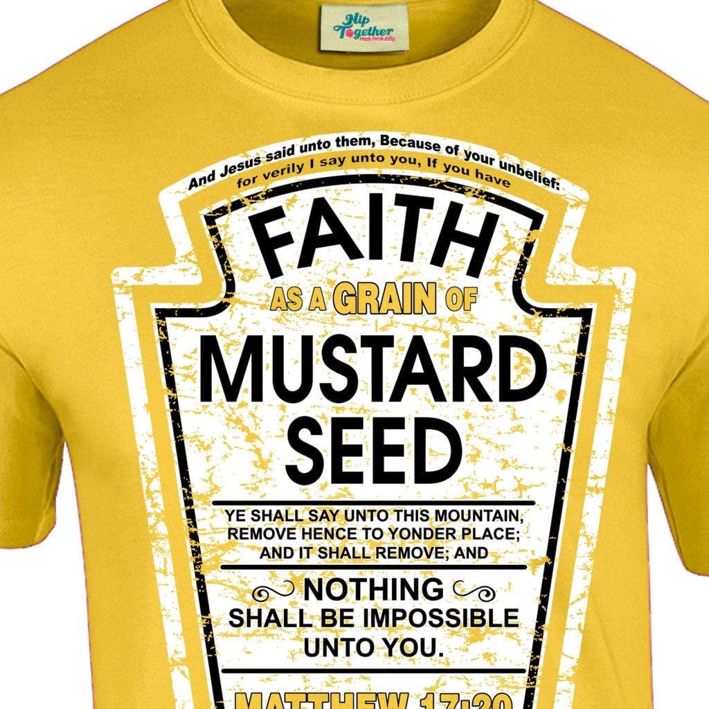 Faith as a Grain of Mustard Seed Funny Unisex Christian T-Shirt claimedbygoddesigns