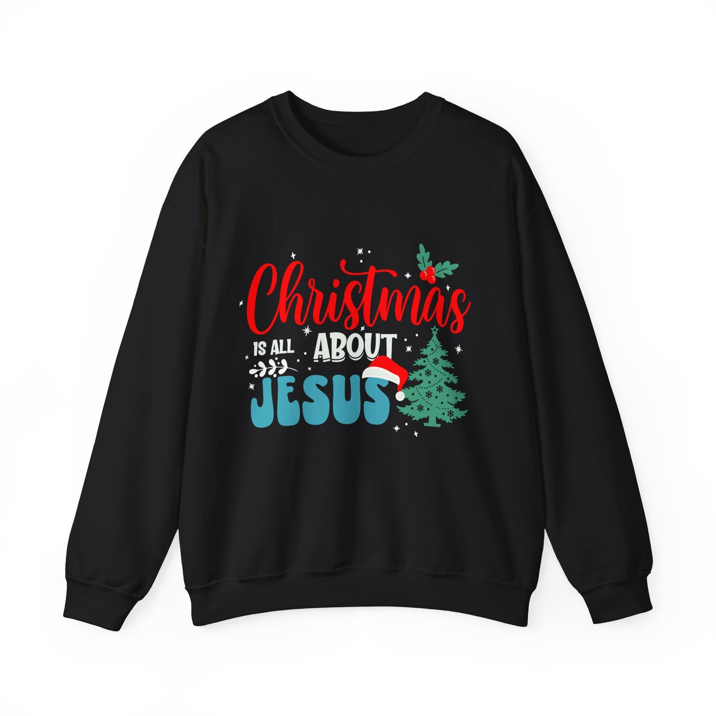 Christmas Is All About Jesus (Christmas Themed) Unisex Heavy Blend™ Crewneck Christian Sweatshirt