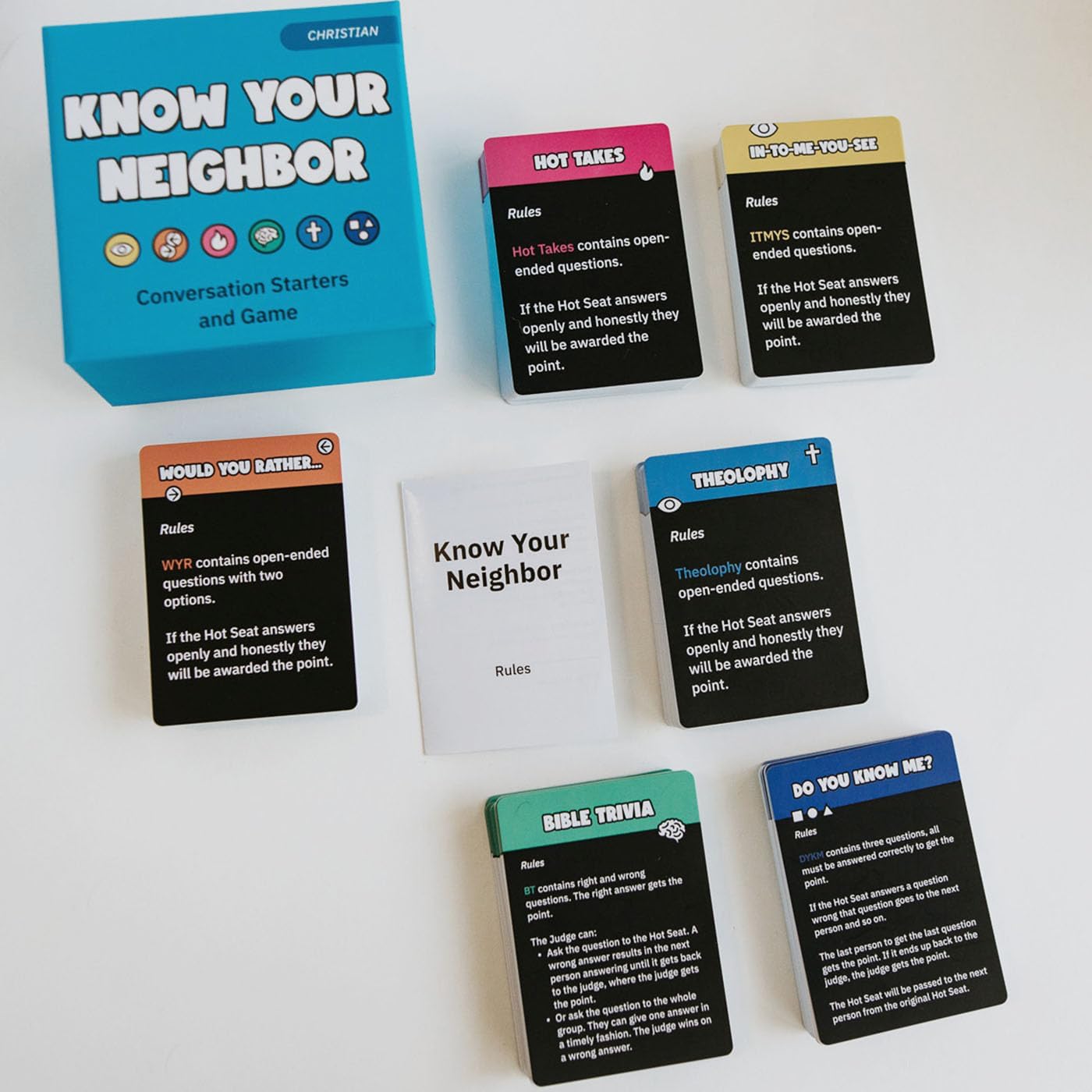 Know Your Neighbor: Conversation Cards for Christians Christian Game claimedbygoddesigns