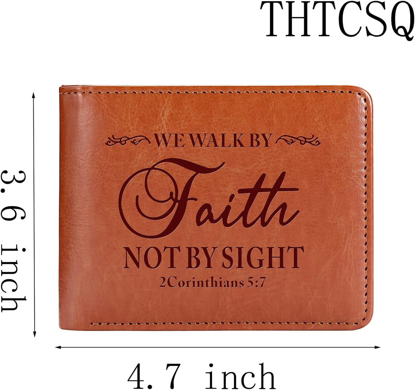 2 Corinthians 5:7 We Walk By Faith Leather Christian Wallet claimedbygoddesigns