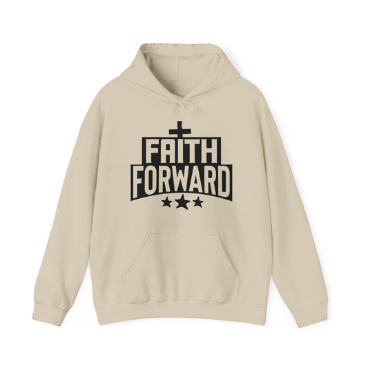 Faith Forward  Unisex Christian Hooded Pullover Sweatshirt