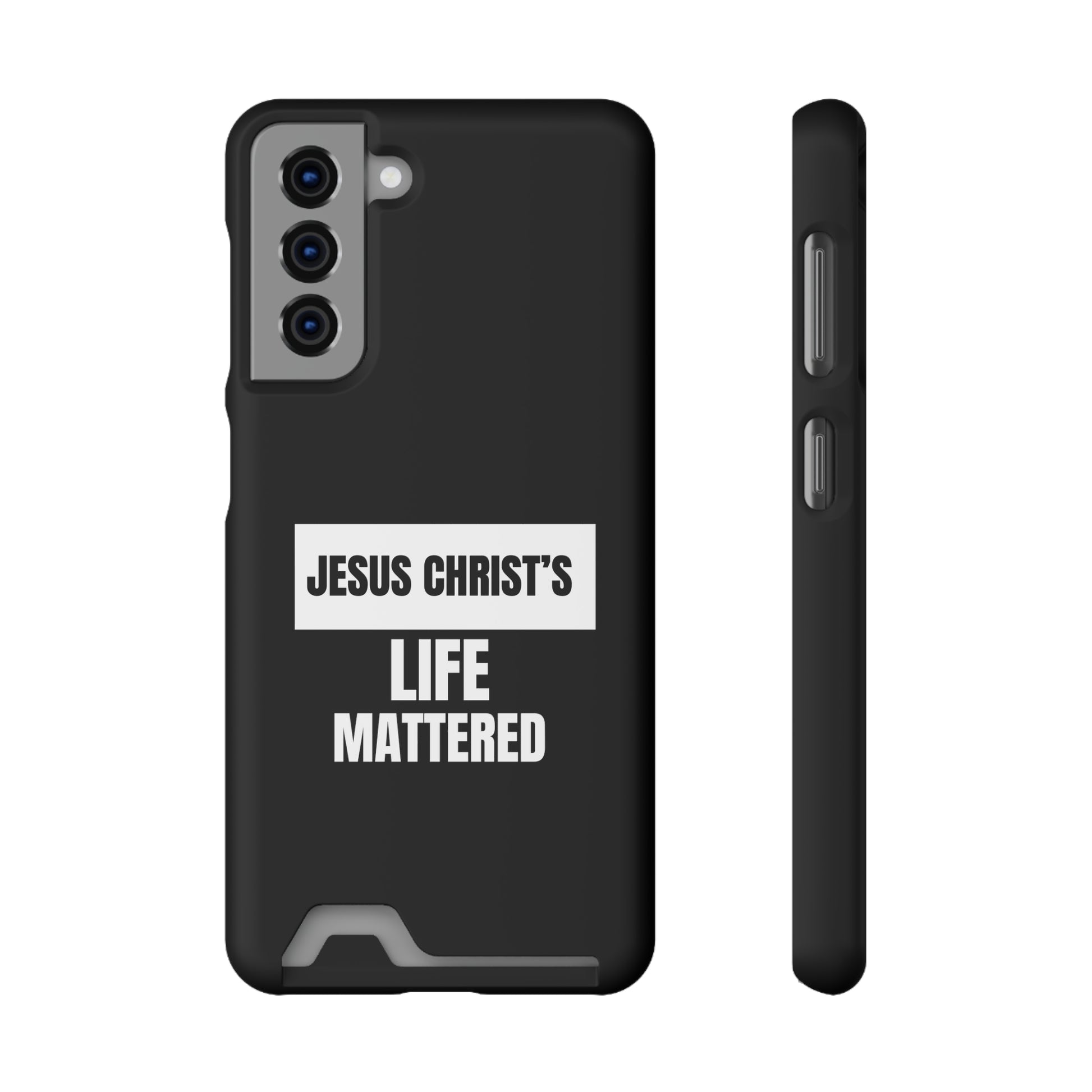 Jesus Christ's Life Mattered Phone Case With Card Holder Printify