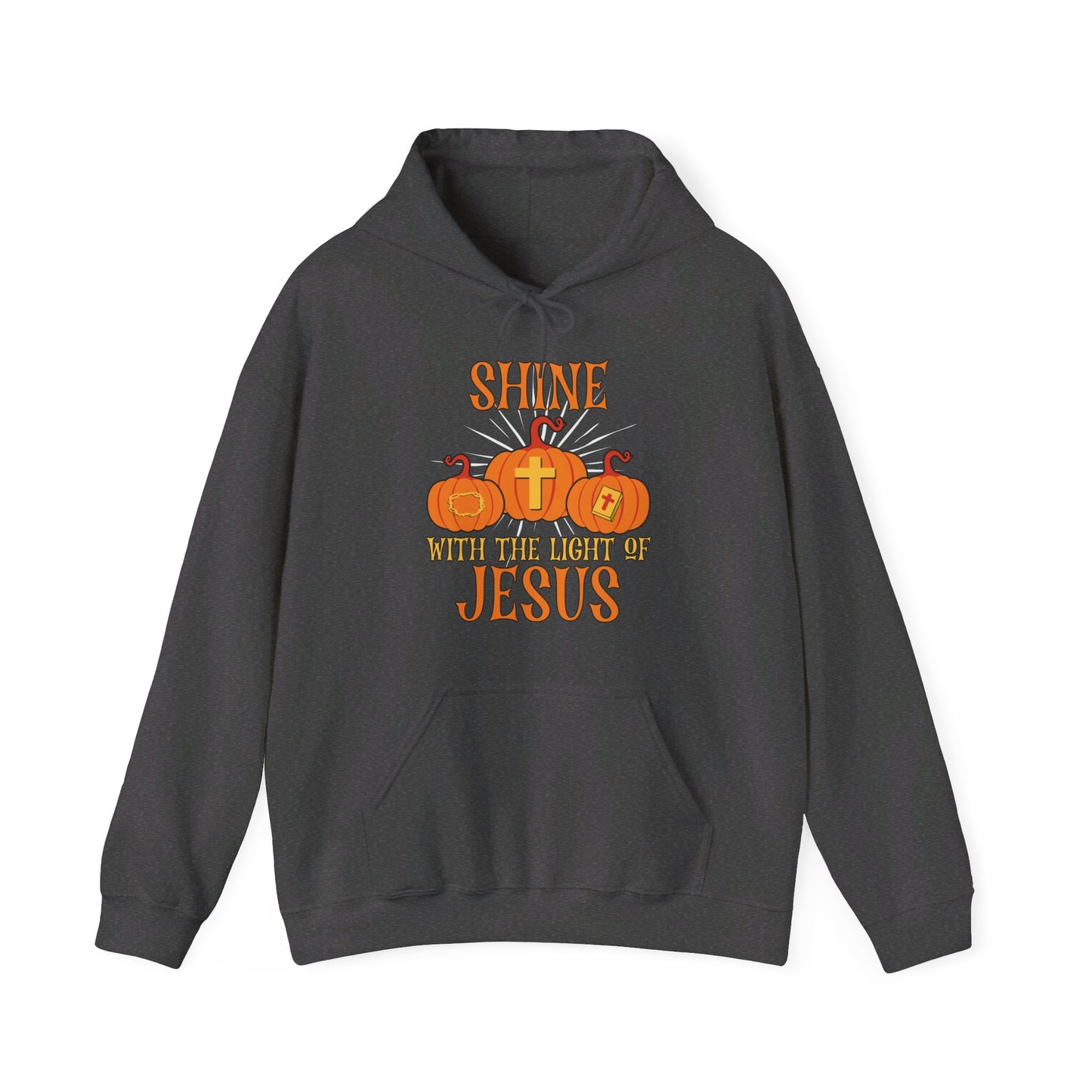 Shine With The Light Of Jesus Halloween Unisex Christian Pullover Hooded Sweatshirt