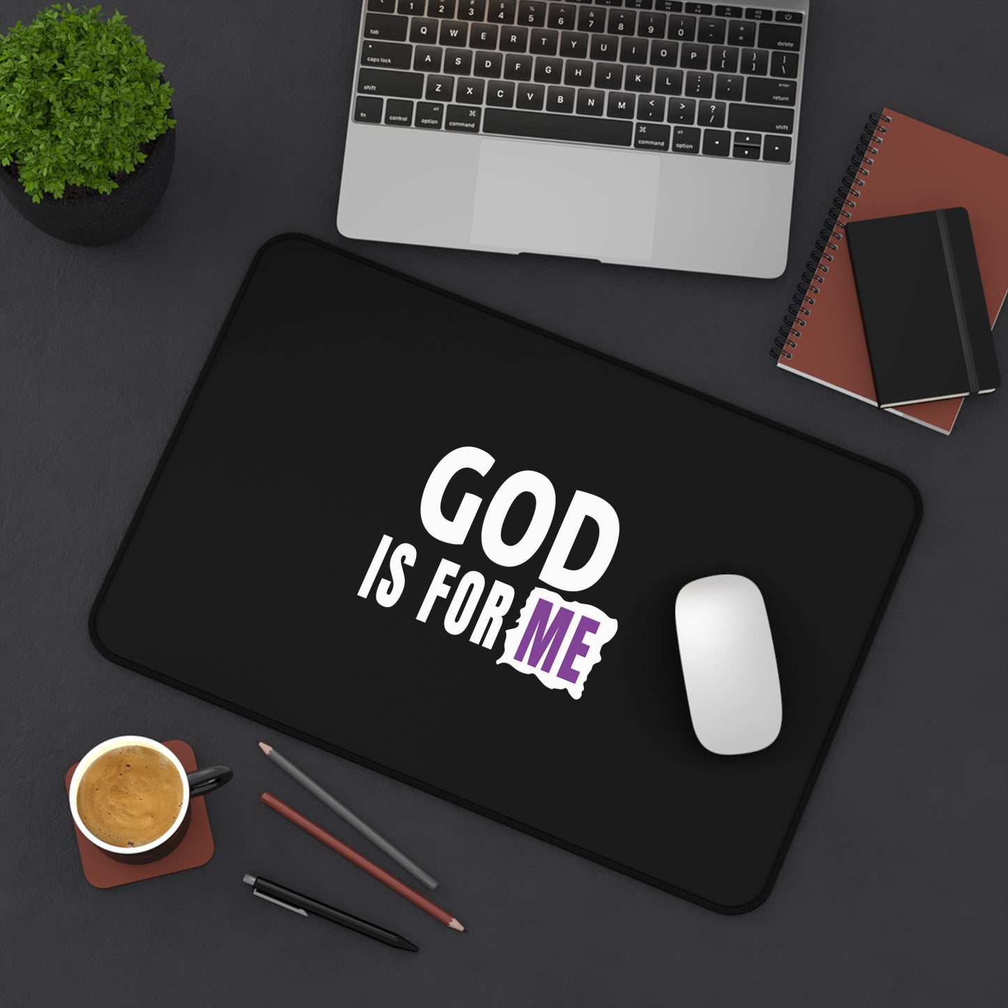 God Is For Me Christian Computer Keyboard Mouse Desk Mat
