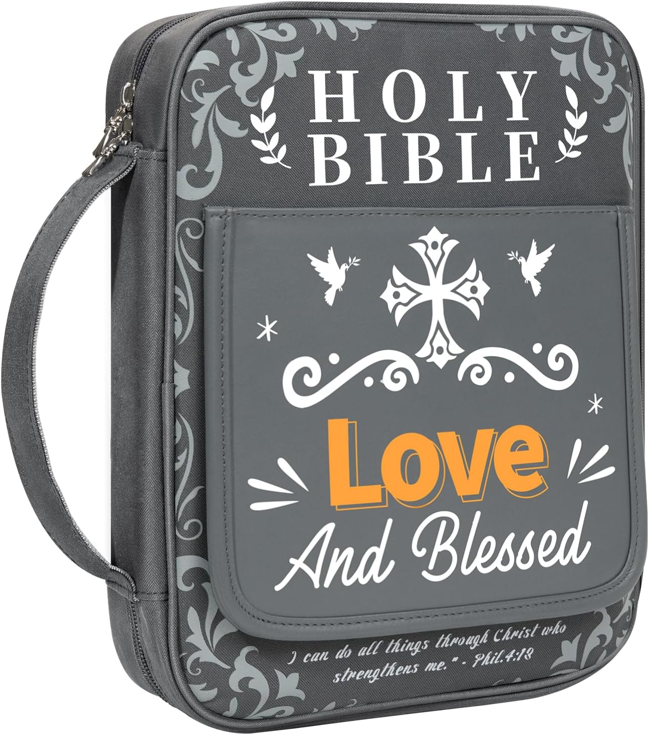 Love and Blessed Bible Cover 11x8.4x2.6 Bible Holder claimedbygoddesigns