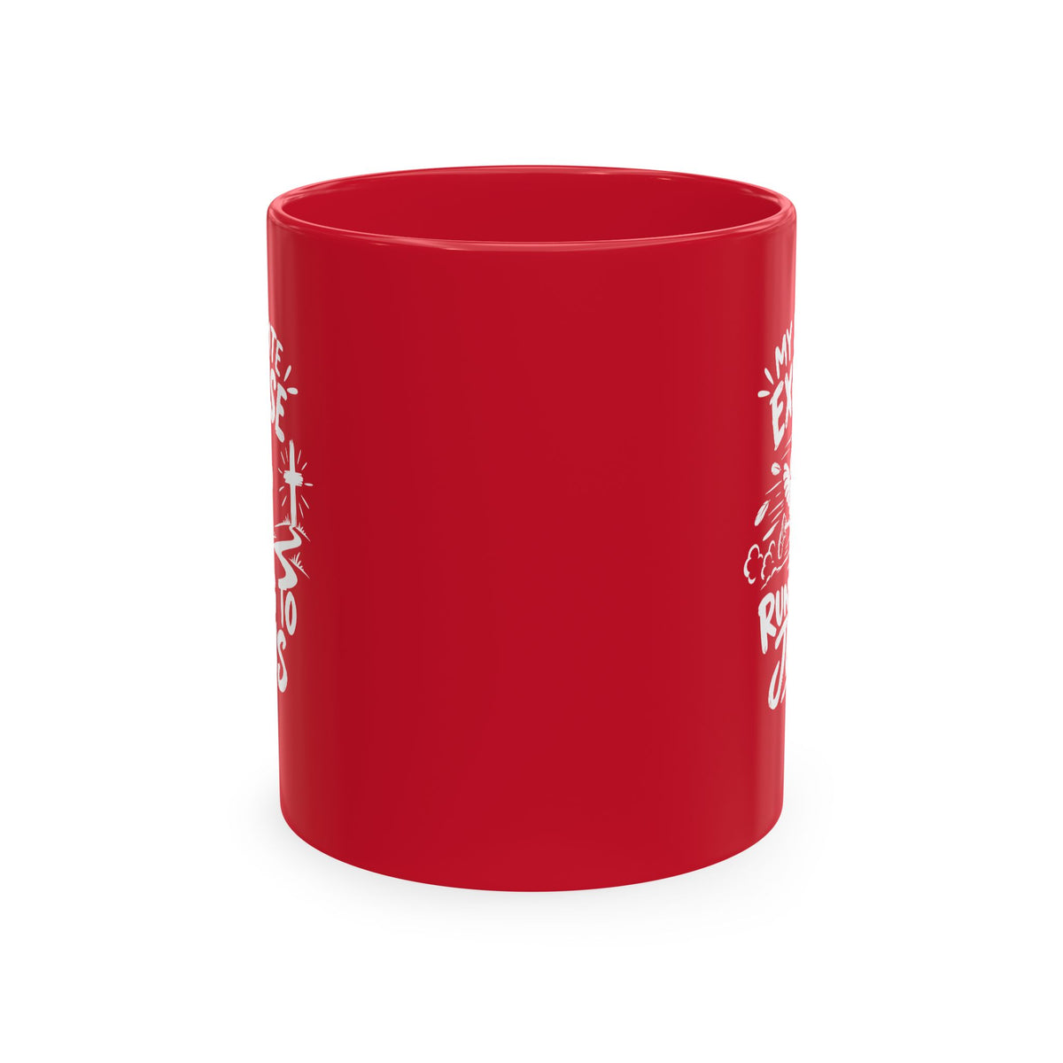 My Favorite Exercise Is Running to Jesus Christian Ceramic Mug