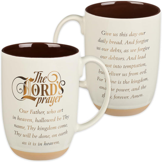 The Lord's Prayer - Matthew 6:9-13 Christian Ceramic Mug 15oz claimedbygoddesigns