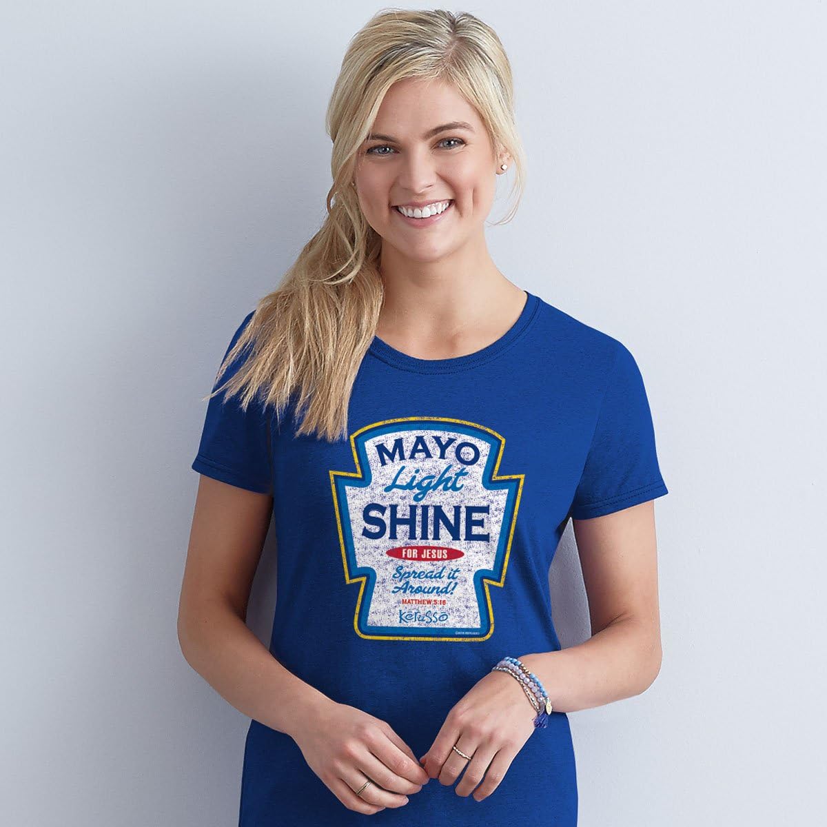 Mayo Light Shine Funny Unisex Christian T-shirt claimedbygoddesigns