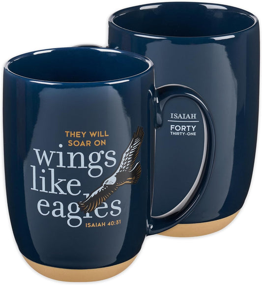 Soar on Wings Like Eagles - Isaiah 40:31 Christian Ceramic Mug 15 oz claimedbygoddesigns