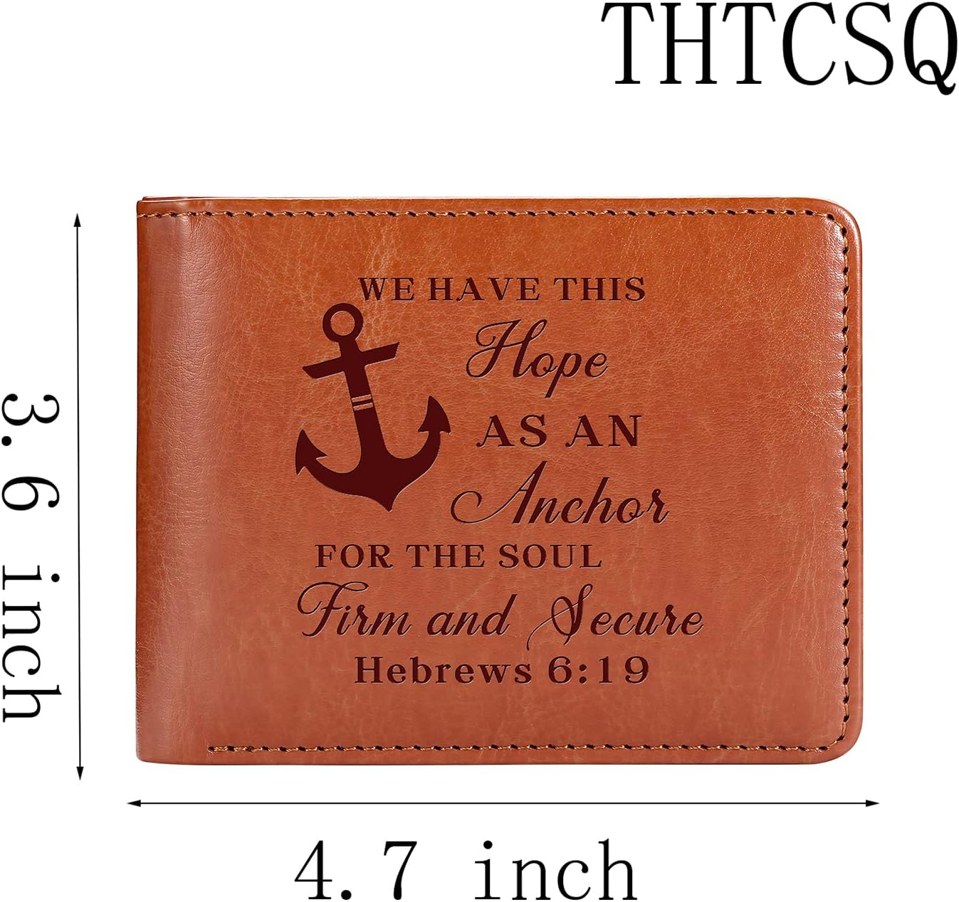 Hebrews 6:19 Hope As An Anchor Leather Christian Wallet claimedbygoddesigns