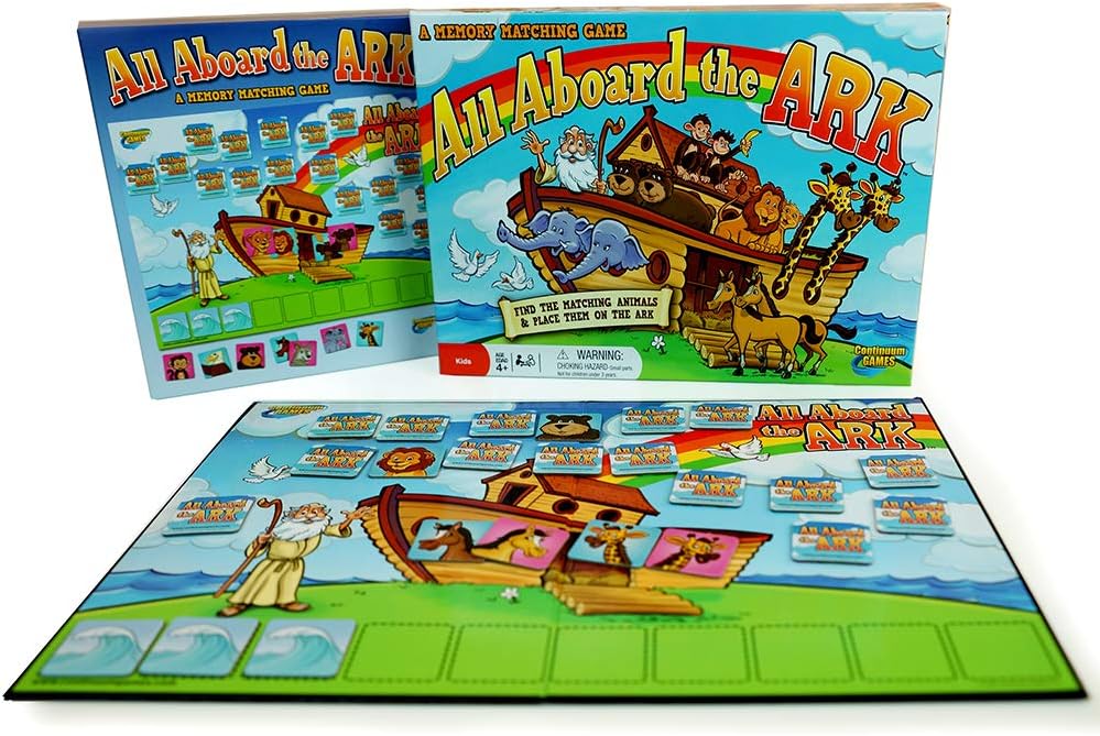 All Aboard the Ark Board and Matching Christian Game - Kids Ages 4 and Up claimedbygoddesigns