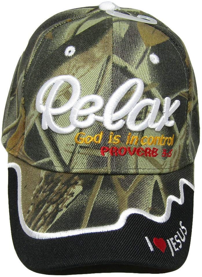 Relax God is in Control Christian Hat claimedbygoddesigns
