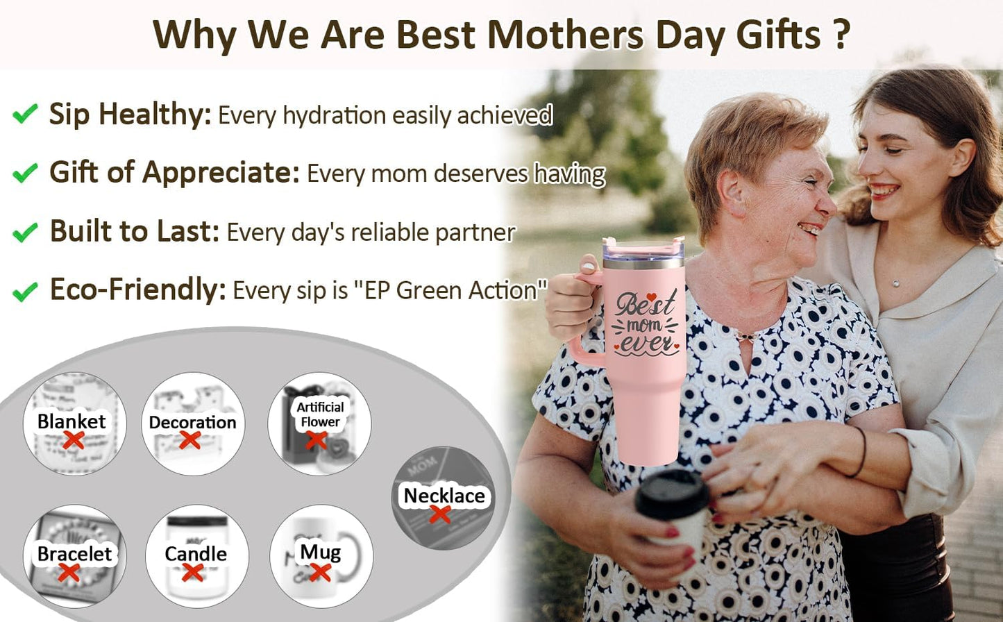 40 Oz Best Mom Ever Tumbler Christian Mother's Day Gift claimedbygoddesigns